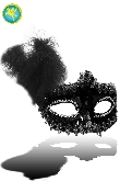 MASCHERA PAILLETTES LUSSO NERA 